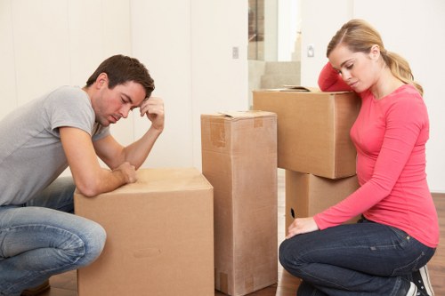 Packed moving boxes ready for house removals in Upminsterbridge
